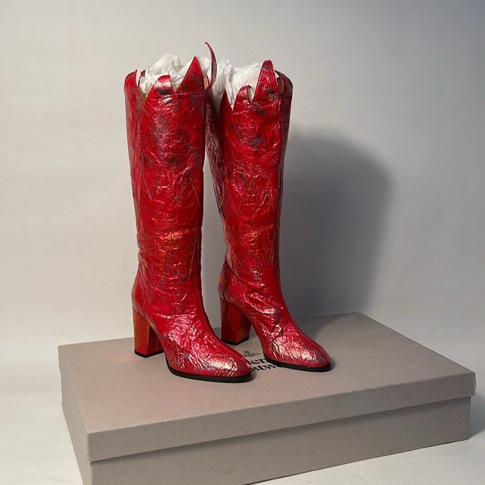 Vivienne Westwood BRAND NEW HELL FIRE BOOTS NWT IT 37 AW17